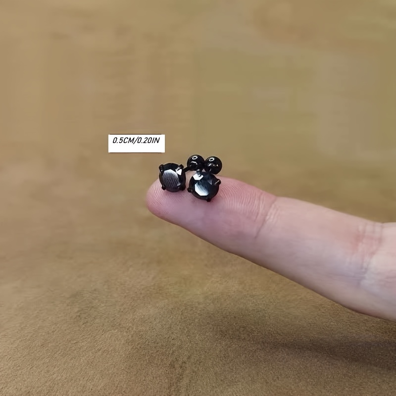 6pcs Low-Allergen Screw-In Ear Studs for Women